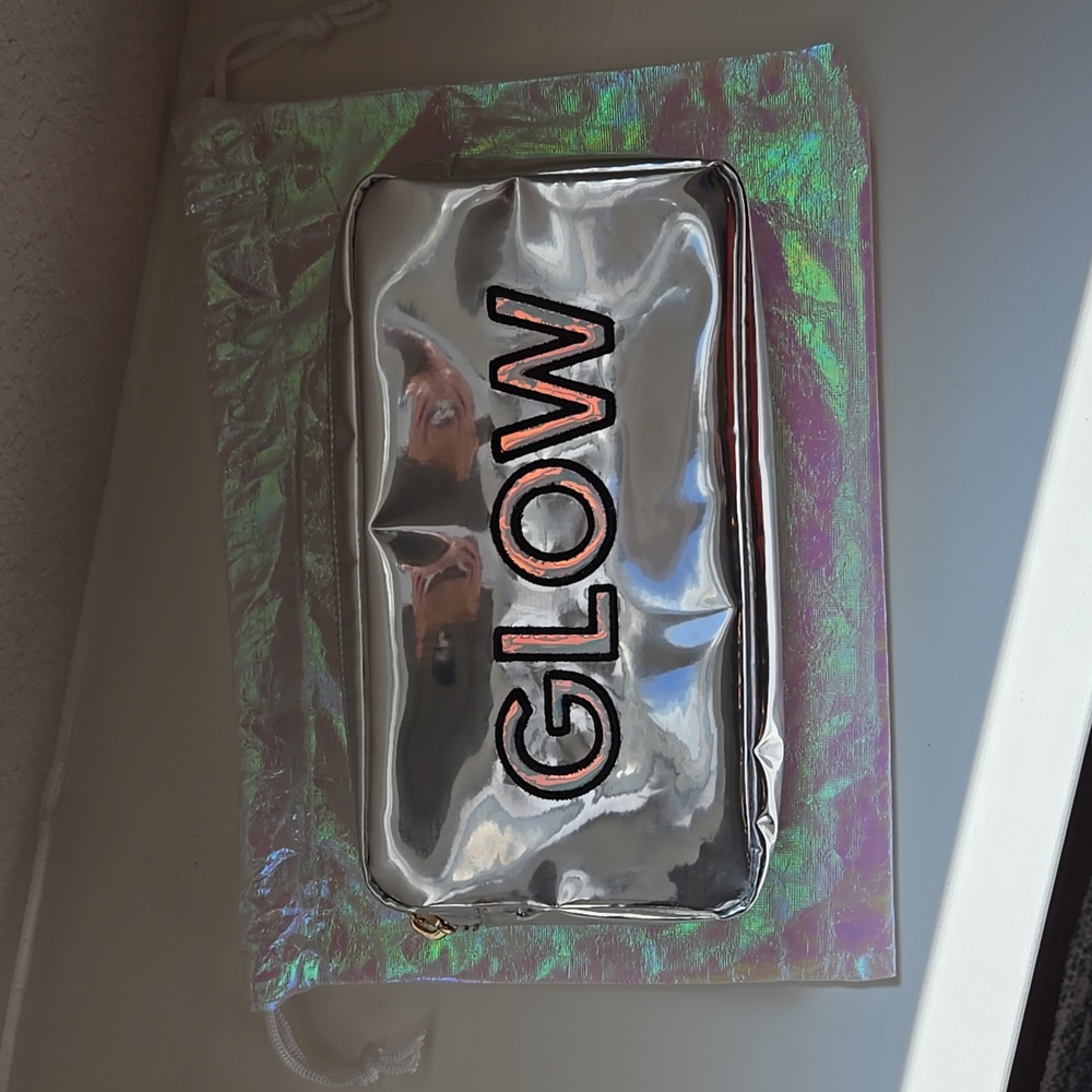 Stoney Clover Lane Silver Patent Pouch